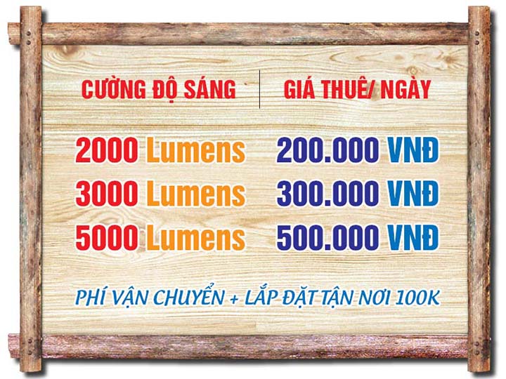 Bảng giá dịch vụ thuê máy chiếu